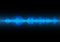Abstract blue light sound wave on black design modern technology music background vector