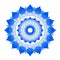 Abstract blue mandala of Vishuddha chakra vector