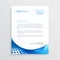 Abstract blue modern letterhead design