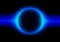 Abstract blue neon circle ring frame round line planet curve with horizontal light blue on black background futuristic web poster