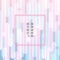 Abstract blue and pink pastel color vertical rounded line transition overlapping background