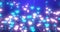 Abstract blue and purple bright glowing stars glamorous festive sparkling energy magical particles, abstract background