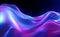 Abstract blue and purple dynamic background. Futuristic vivd neon swirl lines. AI Generative