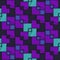 Abstract blue and purple embroidery square pattern