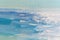 Abstract blue sea background with oil paint. Summer art background