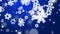 Abstract Blue snow Particles Moving loop BG merry christmas, Holiday, winter, New Year.
