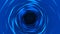 Abstract blue Space tunnel 2d animation, traveling in space looping motion.Water looping in dark background