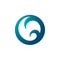 Abstract Blue Swirl Tribal Sphere Logo Template Illustration Design. Vector EPS 10