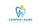 Abstract Blue Tooth Dental Clinic Nature Hill Logo Design