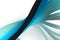 Abstract blue turquoise color strip wave paper horizontal background