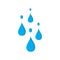 Abstract of blue water drop icons on white background. water drops vector illustration. water rain drops. nature icon