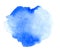Abstract blue watercolor splash stroke on white background