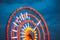 Abstract Blur Of Brightly Colorful Illuminated Ferris Wheel In Amusement City Park. Bokeh Boke Background