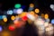 Abstract blur defocus city night light