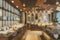 Abstract blur defocus coffee shop cafe and restaurant interior