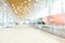 Abstract blur and defocused airport passenger terminal for transportation interior