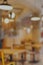 Abstract blur and defocused restaurant interior, coffee shop or