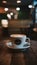 Abstract blur emphasizes cozy coffee shop ambiance