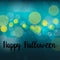 Abstract blur Happy Halloween blue background vector design.