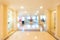 Abstract blur hotel lobby interior room