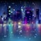Abstract blur night city background