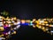 Abstract Blur photo of Scenery view in the night of fenghuang old town