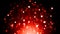 Abstract blur red bokeh background. Real dust particles with real lens flare stars. glitter lights. Merry Christmas and New Year