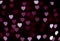 Abstract - blur violet heart lights - love sign