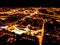 Abstract Blurred background Aerial night view of a big city. Cityscape panorama bokeh at night. Blurry Aerial view of skyscraper a