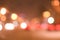 Abstract blurred city background. Blurry bokeh lights, street lights and car headlights