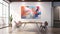 abstract blurred commercial interior painting