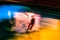 Abstract blurred in motion picture of basketball players