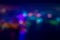 Abstract blurred night cityscape bokeh background