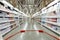 Abstract blurred photo of store with trolley in department store background