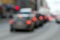 Abstract blurred traffic on city street, urban defocused background with copy space