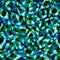 Abstract blurry green â€“ blue animal skin spots seamless pattern on a black background Limited colors leopard skin, jaguar fur
