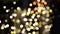 Abstract blurry out of focus blinking multicolored lights Christmas garlands