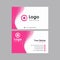 Abstract blurry pink wavy business card design