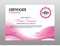 Abstract Blurry Pink White Wavy Certificate Design