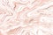 Abstract blush liquid marble or watercolor background with glitter foil textured stripes. Pastel marbled alcohol ink
