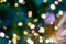 Abstract bokeh background. Blurred garland led lights