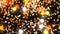 Abstract bokeh background orange and gold light - video animation