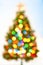Abstract bokeh Christmas tree background.