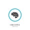 Abstract brain, creative mind logo vector design template