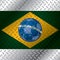 Abstract brasil flag on metallic plate