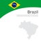 Abstract brazil flag, mosaic map. Creative background in brazil flag colors for holiday card design. National poster. State