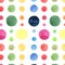 Abstract bright beautiful artistic wonderful bright blue, navy, turquoise, green, herbal, red, pink, yellow, orange circles patter