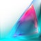 Abstract bright color translucent triangle