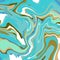 Abstract bright green - blue marble slab pattern with swirling textured background