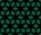 Abstract bright kaleidoscope symmetric pattern on a black background